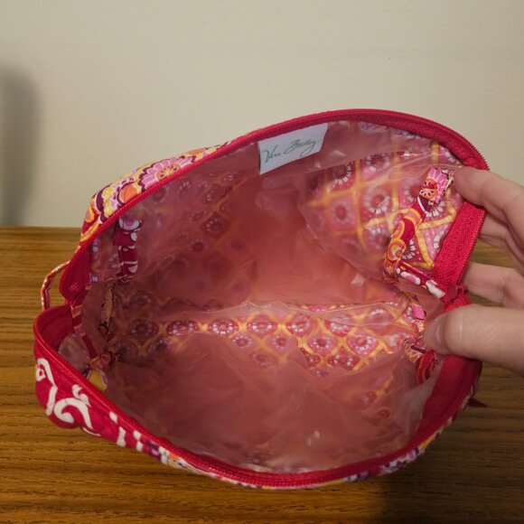 VERA Bradley Zippered Cosmetic Travel Toiletry Ditty Bag - Picture 3 of 5